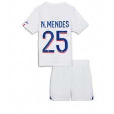 Paris Saint-Germain Nuno Mendes #25 Tredjedraktsett Barn 2022-23 Kortermet (+ korte bukser)